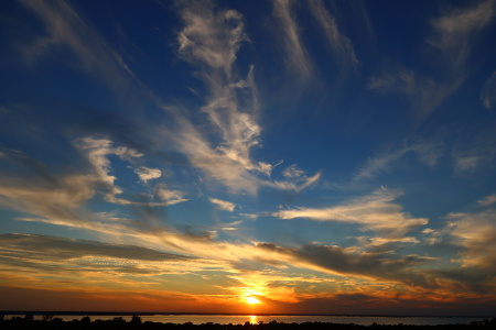 Evening sky over Kalmar Strait viewed from the balcony